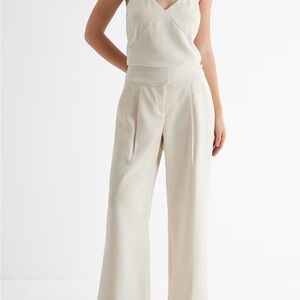 Super High Waisted Wide Leg Satin Pants - Express